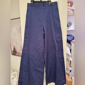 Corey Lynn Calter Blue Trouser Pants with button detail